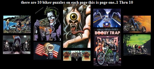 there are 10 biker puzzles on each page this is page one..1 Thru 10